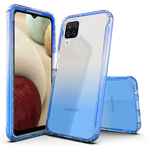 Coque Samsung Galaxy A12 transparente bleue, protection intégrale pour un usage quotidien actif