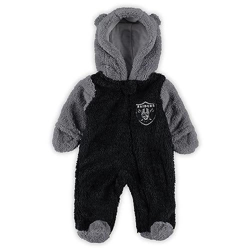 Image of Outerstuff Newborn & Infant NFL Game Nap Teddy Fleece Bunting Full-Zip Sleeper