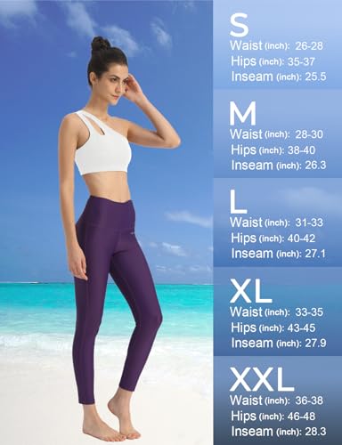 Image of Ubestyle UPF 50+ High Waist Women's Swim Pants Swim Leggings Swimming Tights Rash Guard Pants Sun Protective