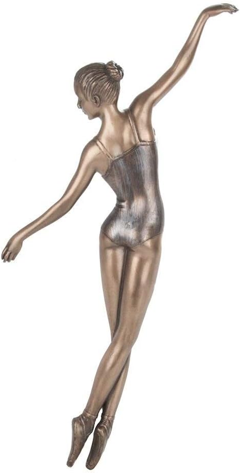 O Tupton Art Deco Bronze Ballet Stretch Sculpture Wall Art Ballerina
