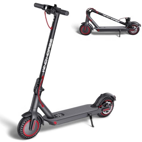 WINDHORSE Electric Lightweight Folding Scooter, 350W Motor, 36V 8Ah Battery, 8.5 Inches Tires, 30KM Range, 30KM/H Speed, Digital Display and App Control
