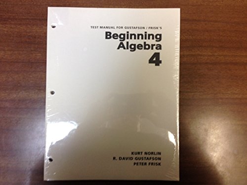 Frisk Instructions.pdf Beginning Algebra Test Manual : FRISK, GUSTAFSON: Amazon.eg