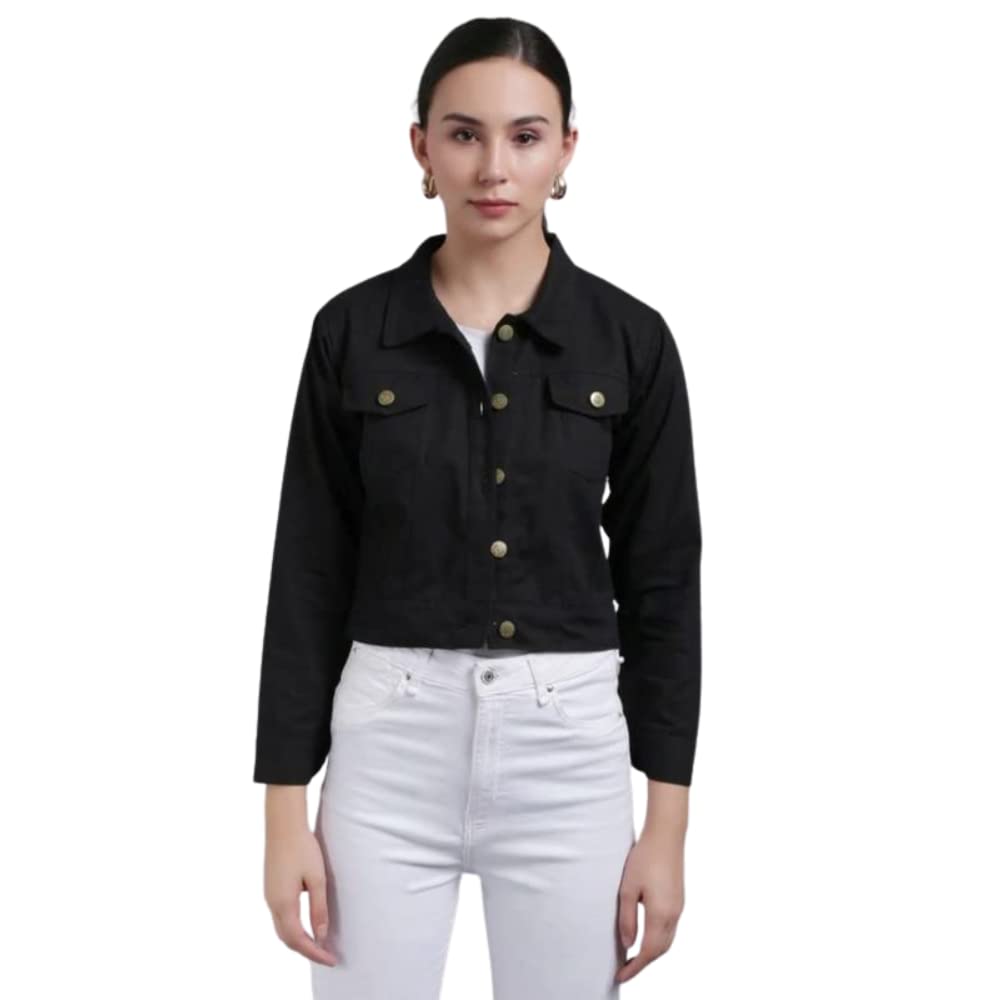 dexent collection Denim Black jacket / Full Sleeves Regular fit Jacket for women and Girls-picture-19