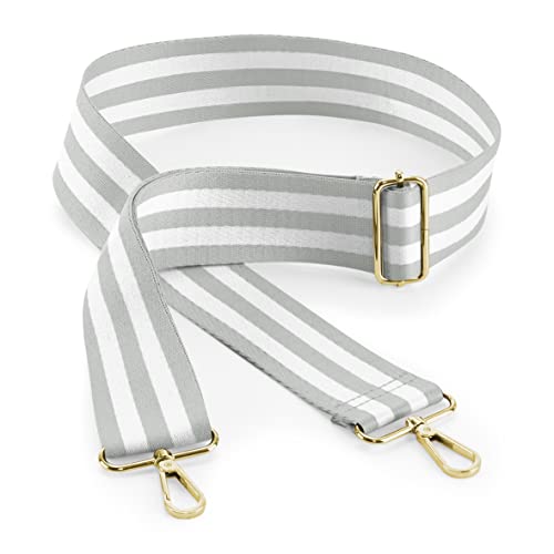 BagBase BG765 Boutique Adjustable Bag Strap - Light Grey/White