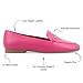 Journee Womens Loafer Flat Notched Topline Square Toe Slip-On Block Heel - Wrenn Casual Dress Shoe Fuchsia, 6 Wide