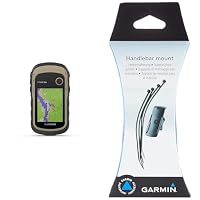 Garmin eTrex 32x Outdoor Handheld GPS Unit with 3-axis Compass and Barometric Altimeter, Brown & 010-11023-00 Handheld GPS Bike Mount for eTrex, GPS MAP 64S and in Reach, Black