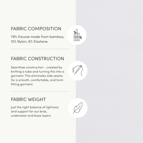 Image of Boody -Seamfree Crop Bra -Seamless Bralette -No Padding, Clips, Fastenings, Wires -Bamboo Viscose -Low-Medium Support Pull-On