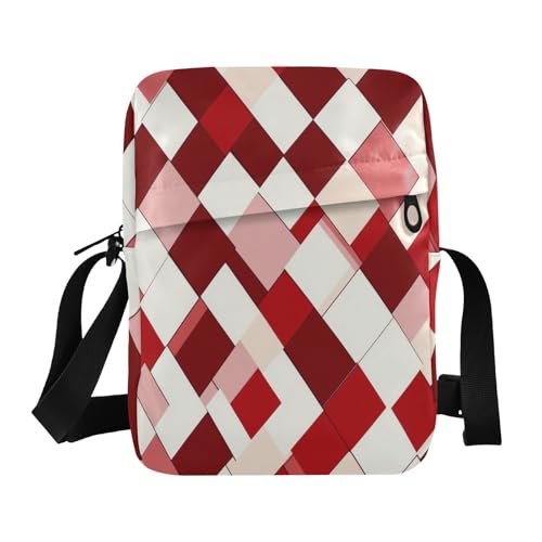 small messenger bag for women Small Crossbody Bag For Women Woman Cross Body Purse Adjustable Strap for work work - White Red