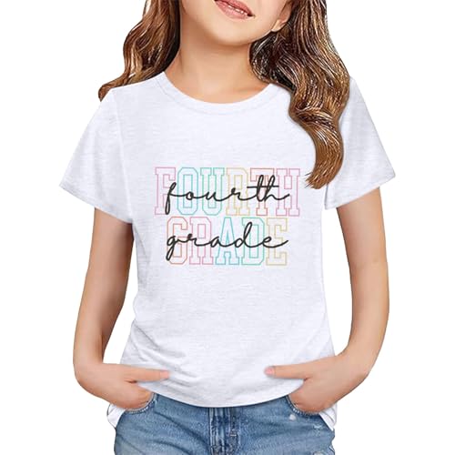 Kids Back to School Fourth Grade Shirt Boys Girls First Day of School Outfit Short Sleeve Crewneck Comfy Soft Tees