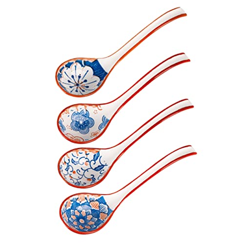 BESTonZON 8 Peças De Colher De Cerâmica De Uso Diário Para Beber Sopa De Cerâmica