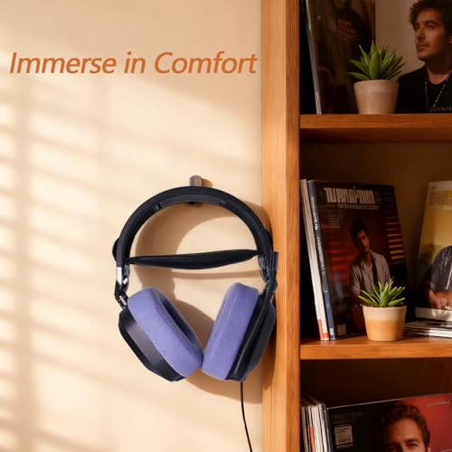 Velour Earpads para Corsair HS80 Max HS80 RGB Wireless Headsets - Morado | para Corsair HS80 Wired Gaming Headset, Cojín de oído de franela suave, Funda de espuma gruesa para aislamiento de ruido, comodidad para juegos durante todo el día miniatura 6