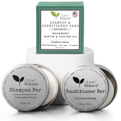 /liv/ Nature Shampoo Bar and Conditioner with Travel Tins |