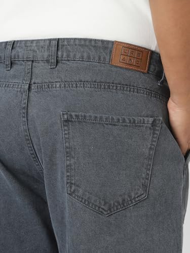 Image of Urbano Plus Men Mid Rise Loose Baggy Fit Cargo Jeans with 6 Pockets Non-Stretchable