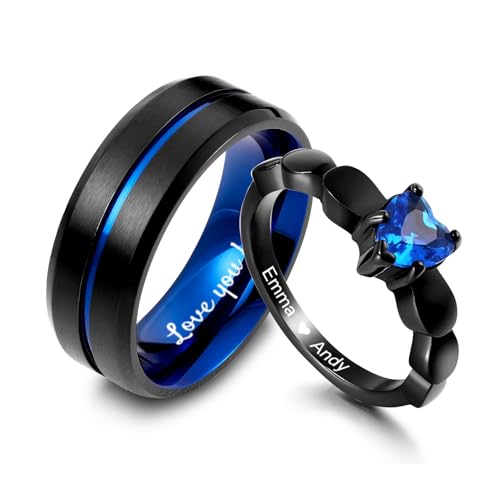 Bague de promesse couple personnalisable pour sceller votre amour unique