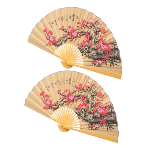 MUELODSIC 2pcs Plegable Pared Ventil De Pared Gigante Ventilador De Pared De La Pared Oriental Asiático Ventiladores Gigantes Gigantes Arte De La Pared Decoración De La Pared Oriental