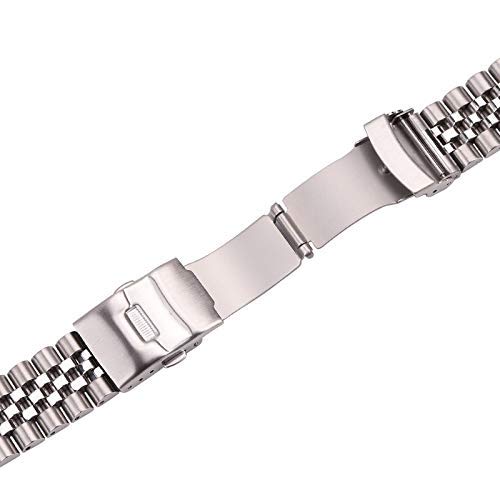 Uhrenarmbänder Edelstahl Uhrenarmband 20mm 22mm 24mm Damen Herren Silber Massivmetall Uhrenarmband Zubehör