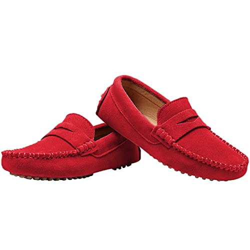 Image of rismart Boys Girls Slip on Loafers Casual Flat Kids Moccasin Slippers