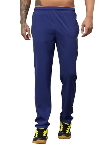 Image of Vector X Solid Men Sports Trousers 100% Polyester with Zipper Pockets(Pack of 1)