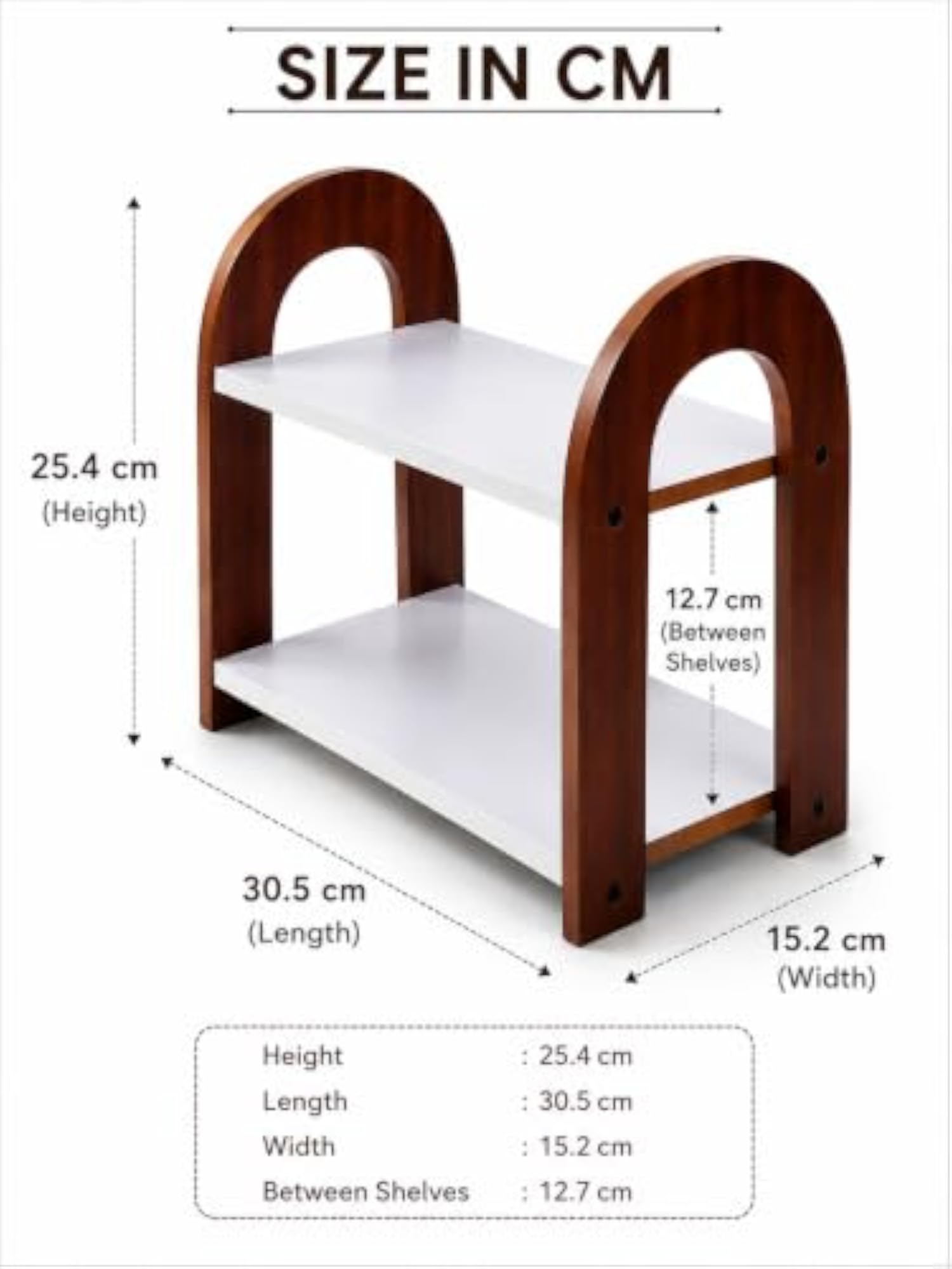 Wooden Vanity Storage Rack for Toiletries & Cosmetics