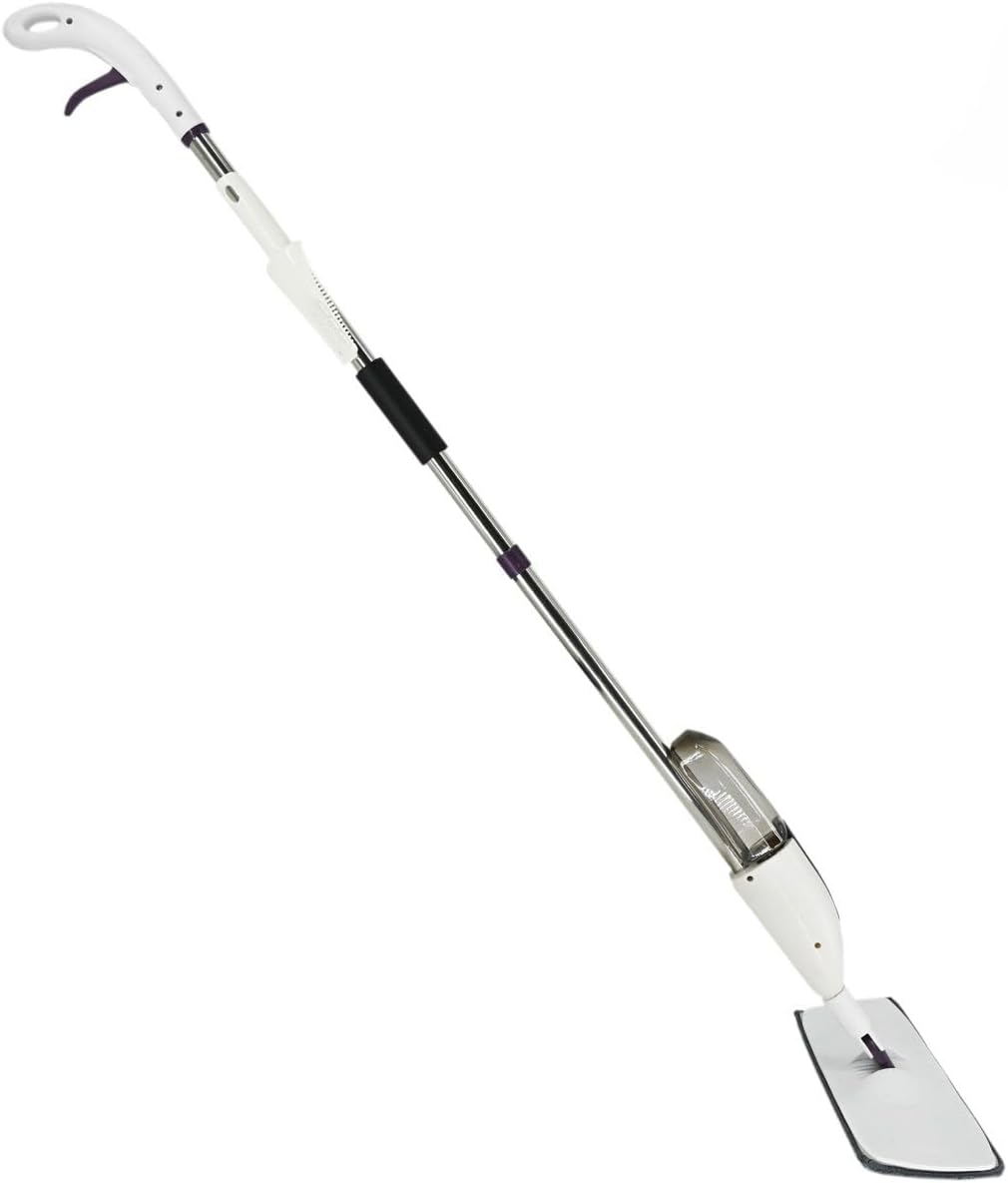 Spray Mop for Floor Cleaning with 2 Washable Microfiber Pads & Cleaning Brush, 360° Rotating Refillable Dust Mop for Hardwood, Tile, Laminate & Kitchen Floors.