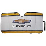 Plasticolor 003737R01 Chevrolet Bowtie Accordion Style Front Windshield Sunshade for Car Truck or SUV