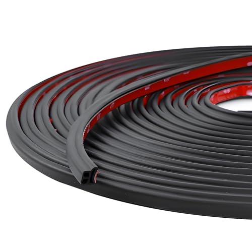 Image of Wuyaoyao 65.6Ft Car Door Seal, Double Layer Thickened Rubber Car Weather Stripping, Self-Adhesive Automotive Weatherstrip for Door, Hood, Trunk (65.6 Ft+4 Adhesive Aids)