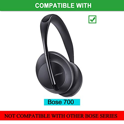 Repuestos Almohadillas para Auriculares Bose Noise Cancelling Wireless Bluetooth Headphones 700, NC700 SOLO con cuero de proteína y almohadillas de espuma viscoelástica (Blanco) miniatura 2