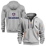 ♥〖Design unique〗Ce sweat à capuche présente un subtil contraste de couleurs avec des bordures réfléchissantes qui offrent une protection optimale tout en affichant un look élégant et avant-gardiste. Ce sweat à capuche ample adopte une coupe classique, offrant un grand espace aux épaules et au corps, for un confort optimal.