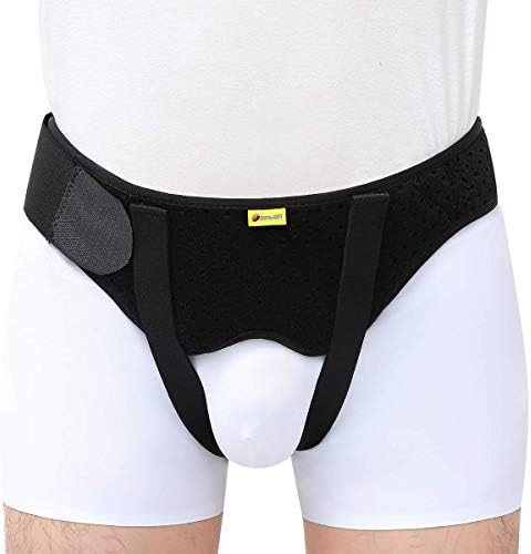 Tenbon Inguinal Hernia Belt for Men & Women - Adjustable Bilateral/Double Inguinal, Groin Hernia Support Truss for Pre & Post Surgery with 2 Removable Pads, Breathable & Discreet Wear Under Clothes (Small)
