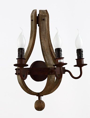 MSAJ-Modern Minimalist Wall Lamps, Vintage Amercian Rustic Wooden Wall Wine Barrel Lamp Liviing and Bedroom Lamp, Warm white-220-240v [Energy Class A+]