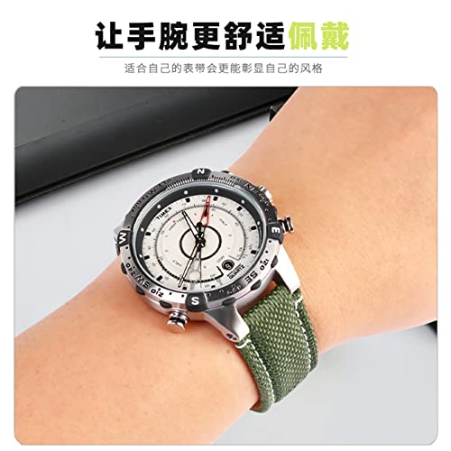 FFHAO Canvas watchband men suitable for timex tide compass T2N720 T2N721 T2N739 Nylon Watch Band 24x16mm