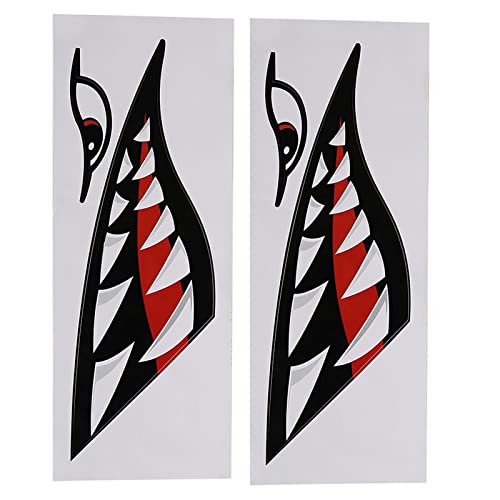 Wbestexercises Shark Teeth Mouth Stickers,2pcs Waterproof DIY Funny Shark Teeth Mouth Sticker Decal Car Kayak Boat Truck Decoration
