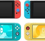 2-Pack Joycon Joystick Replacement Analog Thumb Sticks for Nintendo Switch, Joystick Replacement Parts Repair Kit for Joycon & Switch Lite, Include Metal Buckles, Screwdrivers, Thumb Grips Caps, Pry Tools, Tweezers
