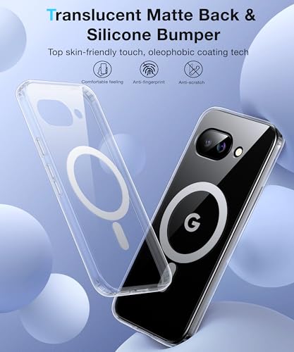 Image of [NO.1 Magnetic for Google Pixel 9a Case with MagSafe [Anti-Yellowing][Slim Fit][Military Grade Drop Tested] Transparent Case Soft Silicone Bumper for Google Pixel 9a Phone Case,Clear