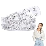 ✿ Ojales de 2 Filas: Ojales dobles hacen que el cinturón con ojales se vea más genial, buenos accesorios de vestuario para que luzca elegante y capte la atención de la gente.