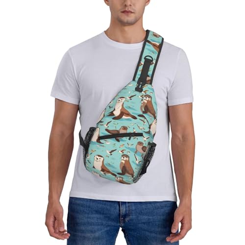 Mochila cruzada casual de uso diario Otters miniatura 7