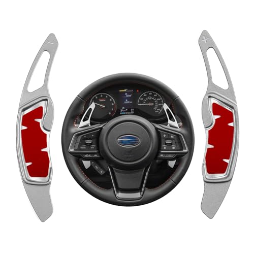 CKE for Subaru Forester Outback XV Crosstrek Impreza Legacy Ascent WRX BRZ Scion FR-S GT86 Accessories Aluminum Sporty Auto Car Paddle Shifter Extension Shift Paddle Cover Trims -Silver
