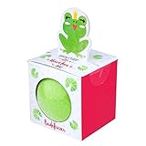 Die Geschenkewelt Gruss und Co 46174 Badefizzer in Geschenk-Verpackung mit Frosch und Spruch Realität aus Märchen an, Duft Zitrone, 80 g