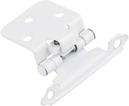 Miniatura 3 de Silverline SH5001-WT Bisagra empotrada de cierre automático de 0.047 pulgadas de grosor, herrajes para gabinete, superposición de montaje en cara,