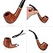 Sivaopa Rosewood Tobacco Pipe Set – Handmade Wooden Pipe with Bent Stem, Elegant Design, Gift Box & Cleaning Tool – Vintage-Style Pipe for Men, Beginners, Collectors