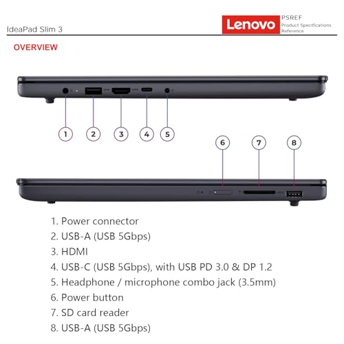 Image of Lenovo IdeaPad Slim 3 High-Performance Laptop, Intel Core i7-13620H Processor (Up to 4.9GHz), 15.3 inch WUXGA IPS Anti-Glare, 8GB DDR5 RAM, 512GB SSD, Wi-Fi 6, AI-Enhanced Productivity, Windows 11 Pro