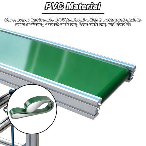 Cinta transportadora de PVC verde para repuesto de tambor de transmisión de fábrica 3