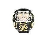 Tierra Zen Daruma traditionnel noir - Protection 12 cm KP68