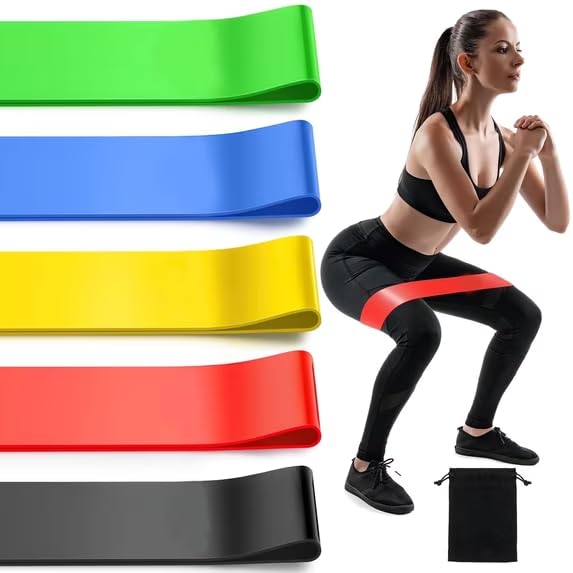 5 Pcs Resistance Bands for Working Out, Pilates Physical Therapy Exercise Bands.Body Fitness Resistance Bands Workout Stretch Band for Physical Therapy Loop Exercising Resistance Bands