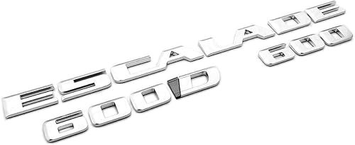 Miniatura 8 de Paquete de 3 emblemas Escalade 600 600D para puerta trasera elevadora 3D 84787581 23440294 84740919 compatible con Escalade (negro brillante)