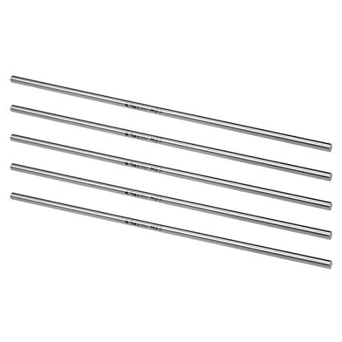 sourcing map 5Stk. Rund Stahlstange 4.5mm HSS Drehmaschine Stangenmaterial Werkzeug 200mm Lang für Wellen Zahnrad Bohrmaschine Drehende Miniaturachse Zylinderstift DIY Bastelwerkzeug