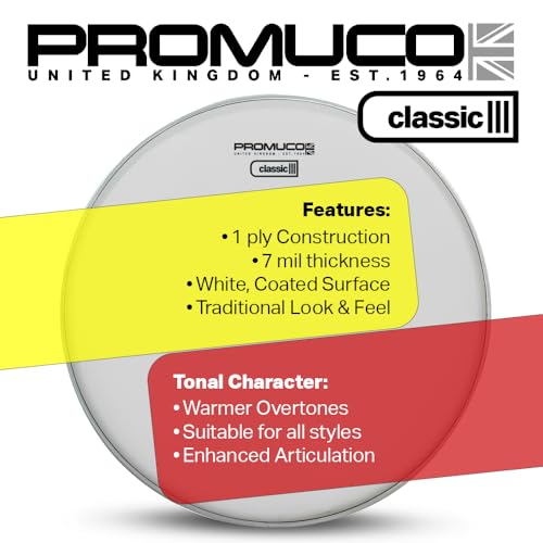 Peau de tambour blanc 40,6 cm sol chaud doux classique
