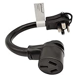 Parkworld 61438 RV to Stove Adapter Cord RV Plug NEMA 14-50P to 10-50R Oven Female, 50A, 250V, 6 AWG(1.5FT)