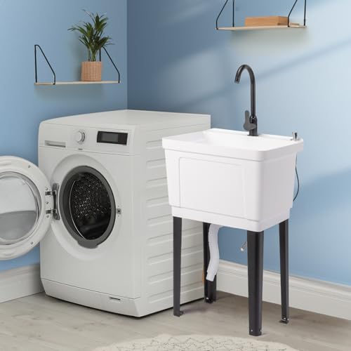 image for VINGLI Utility Sink Laundry Tub for Washing Room, Freestanding Utility