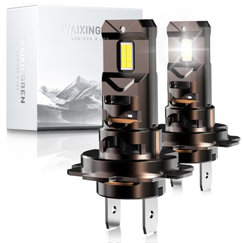 WAIXINGREN Ampoule H7 LED 36000LM, 120W, 6500K Lumière Blanche, Remplacement pour Halogènes, 1:1 Taille Halogène, Plug and Play, 70000+ Heures de Durée de Vie, 2 Pièces (H7)